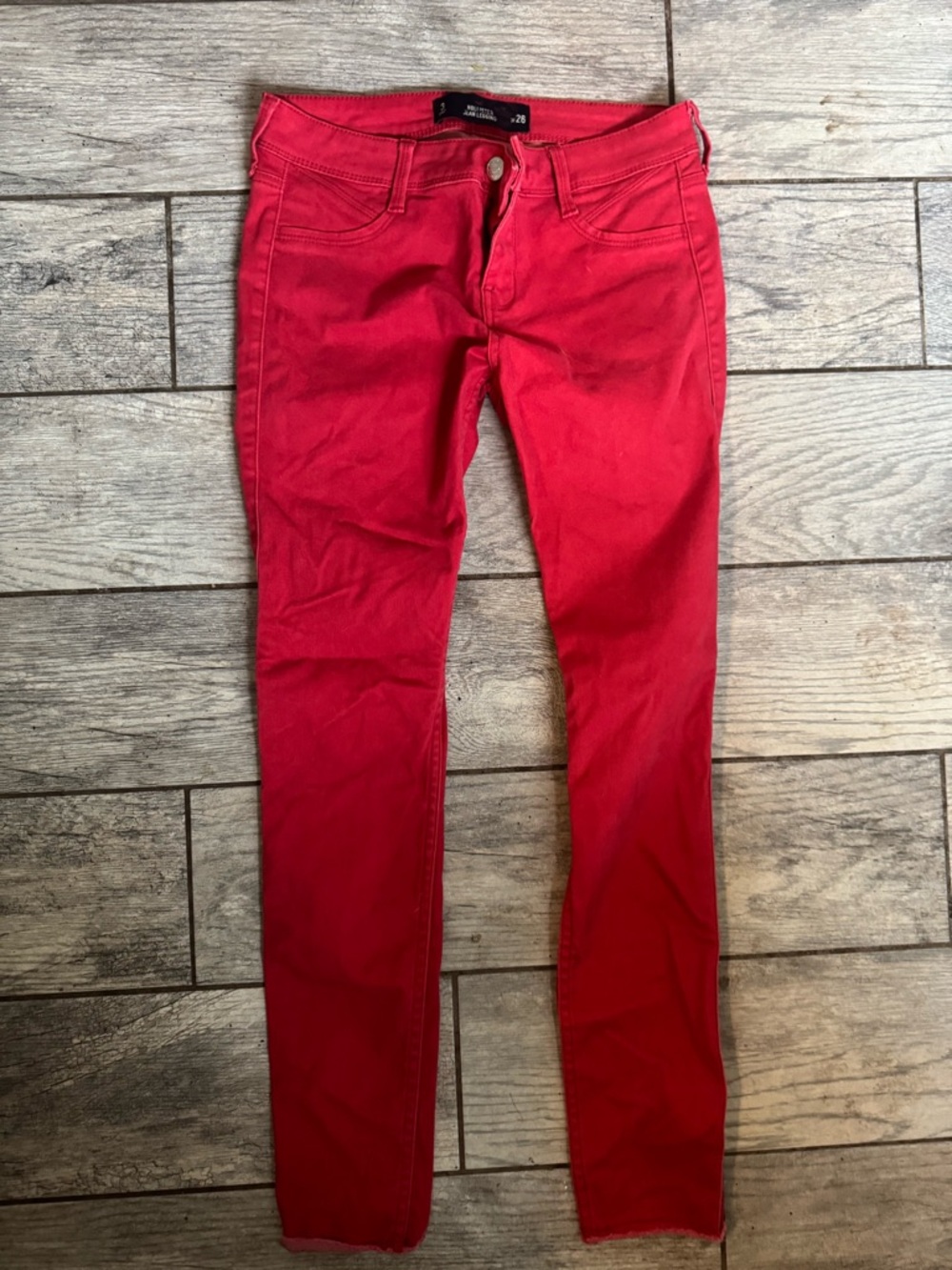 Hollister Women's Red Skinny Jeans